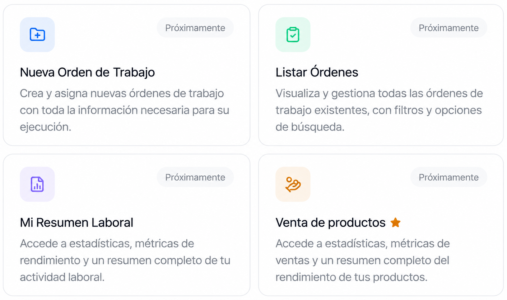 Pantalla de inicio de Tecnify